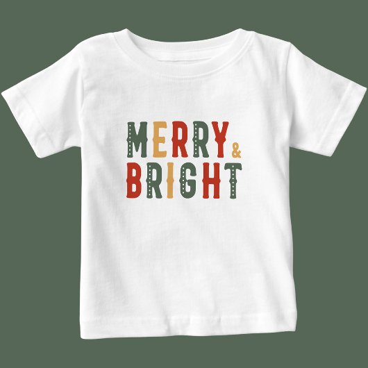 メリークリスマスメリー&ブライト ベビーTシャツ