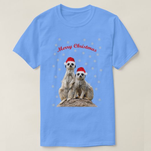 メリークリスマスメルカット Tシャツ (デザイン正面)