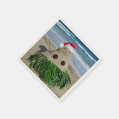 メリークリスマスメレカリキマカサンドマン雪だるま スタンダードカクテルナプキン (角)