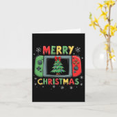 メリークリスマスメンズボーイズキッズゲームゲーマークリスマスフー カード (黄色い花)