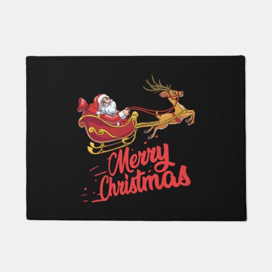 メリークリスマスメンズTシャツ。 ドアマット (正面)