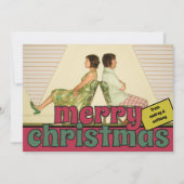 メリークリスマスメージレトロスタイル写真 シーズンカード (正面)