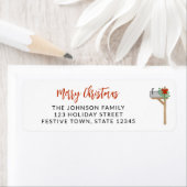 メリークリスマスメールボックス差出人住所 ラベル (インサイチュ)