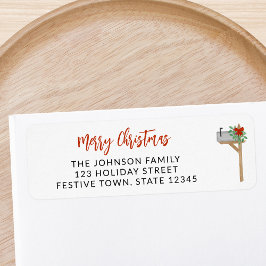 メリークリスマスメールボックス差出人住所 ラベル