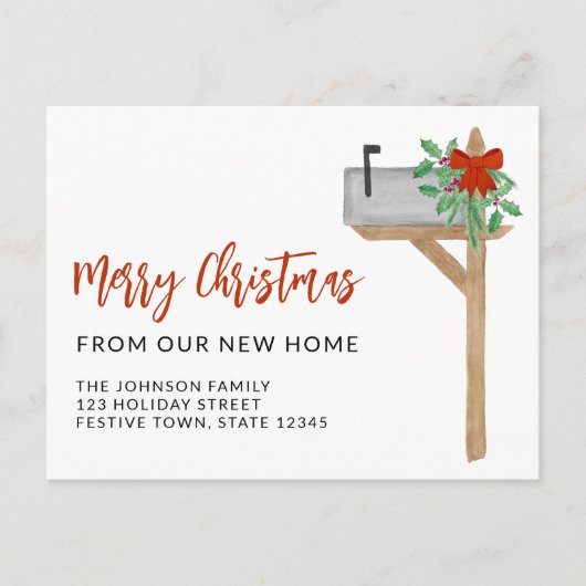 メリークリスマスメールボックス移動 案内ポストカード (正面)