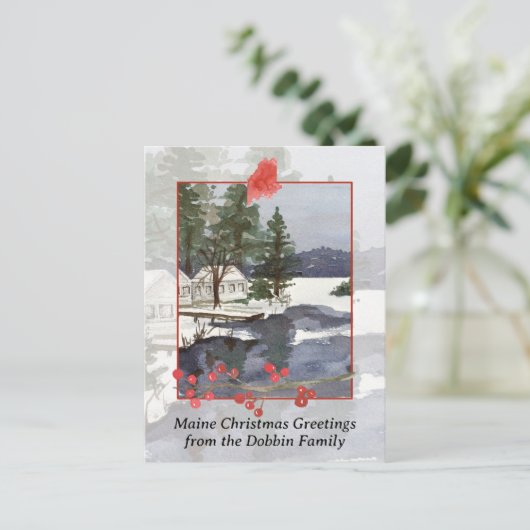 メリークリスマスメーンレイクキャビン シーズンポストカード (スタンド正面)