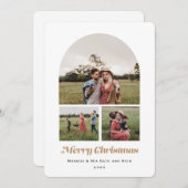 メリークリスマスモダンのア数々のルチフォト砂 シーズンカード (正面/裏面)