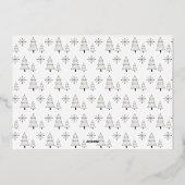 メリークリスマスモダンのシンプル写真金ゴールド 箔シーズンカード (裏面)