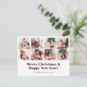 メリークリスマスモダンのシンプル写真 シーズンポストカード (スタンド正面)