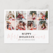 メリークリスマスモダンのシンプル写真 シーズンポストカード (正面)