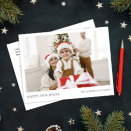 メリークリスマスモダンのシンプル写真 シーズンポストカード