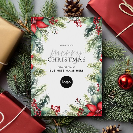 メリークリスマスモダンのビジネスロゴ シーズンカード