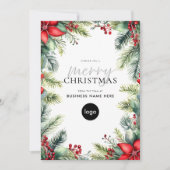 メリークリスマスモダンのビジネスロゴ シーズンカード (正面)