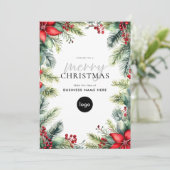 メリークリスマスモダンのビジネスロゴ シーズンカード (スタンド正面)