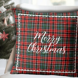 メリークリスマスモダンのプレイドの脚本 クッション