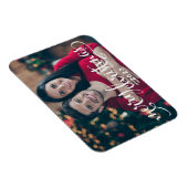 メリークリスマスモダンのホワイトスクリプト写真 マグネット (右側)