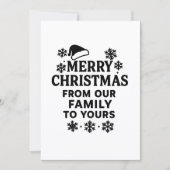 メリークリスマスモダンの写真カード シーズンカード (正面)