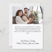 メリークリスマスモダンの写真カード シーズンカード (裏面)