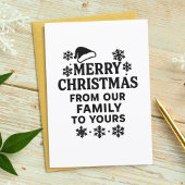 メリークリスマスモダンの写真カード シーズンカード