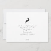 メリークリスマスモダンの格子模様の家族の写真 シーズンカード (裏面)