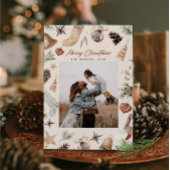 メリークリスマスモダンの水のカラー1枚の写真 シーズンカード