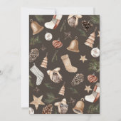 メリークリスマスモダンの水のカラー1枚の写真 シーズンカード (裏面)