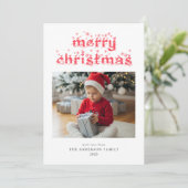 メリークリスマスモダンの雪の台本の写真 シーズンカード (スタンド正面)