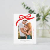 メリークリスマスモダンアーチホリデーデザイン シーズンポストカード (スタンド正面)