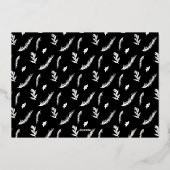 メリークリスマスモダンアーチ3枚の写真ブラックスクリプト 箔シーズンカード (裏面)