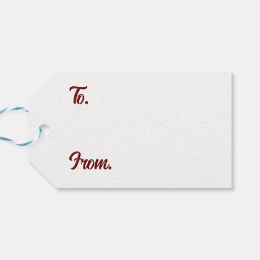 メリークリスマスモダンアートかわいい小さな木 ギフトタグ (裏面横)