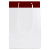 メリークリスマスモダンアートかわいい小さな木 ミディアムペーパーバッグ (裏面)