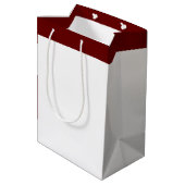 メリークリスマスモダンアートかわいい小さな木 ミディアムペーパーバッグ (裏面アングル)