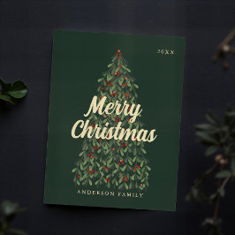 メリークリスマスモダンエレガントの木 シーズンポストカード