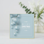 メリークリスマスモダンオーナメントカード/招待状 シーズンカード (スタンド正面)