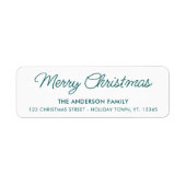 メリークリスマスモダンカスタム差出人住所 ラベル (正面)