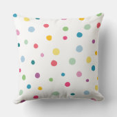 メリークリスマスモダンカラフルドットパターン白 クッション (裏面)