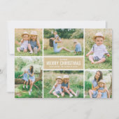 メリークリスマスモダンクラフトタンフォトコラージュ シーズンカード (正面)
