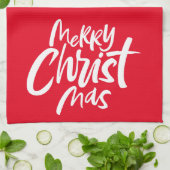 メリークリスマスモダンクリスチャン・イエス キッチンタオル (折り畳み)