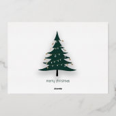 メリークリスマスモダングラフィックタイポグラフィNonPhoto 箔シーズンカード (裏面)