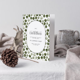 メリークリスマスモダングリーンドット写真 シーズンカード