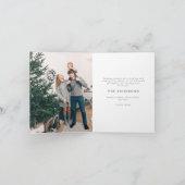 メリークリスマスモダングリーンドット写真 シーズンカード (内部)