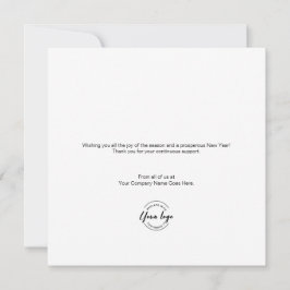 メリークリスマスモダングリーンリースカスタムロゴ シーズンカード