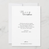 メリークリスマスモダングレイ、クラウドフォトホリデイ 招待状 (裏面)