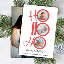 メリークリスマスモダンサンタかわいいタイポグラフィ写真