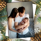 メリークリスマスモダンサンタかわいいタイポグラフィ写真 シーズンカード