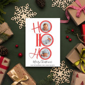 メリークリスマスモダンサンタかわいいタイポグラフィ シーズンカード