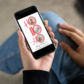 メリークリスマスモダンサンタかわいいタイポグラフィ シーズンカード