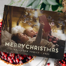 メリークリスマスモダンシンプルタイポグラフィ シーズンカード