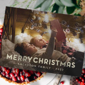メリークリスマスモダンシンプルタイポグラフィ シーズンカード