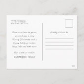 メリークリスマスモダンシンプルタイポグラフィ シーズンポストカード (裏面)